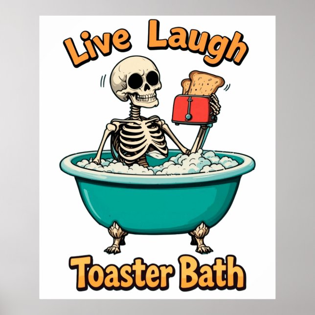 Toaster Bath, Live-Lachen Poster (Vorne)