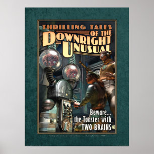 Toaster mit zwei BRAINS Poster (18x24")