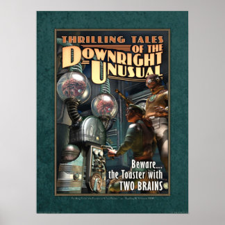 Toaster mit zwei BRAINS Poster (18x24")