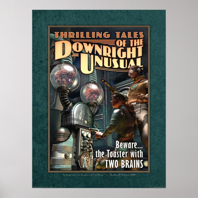 Toaster mit zwei BRAINS Poster (18x24") (Vorne)