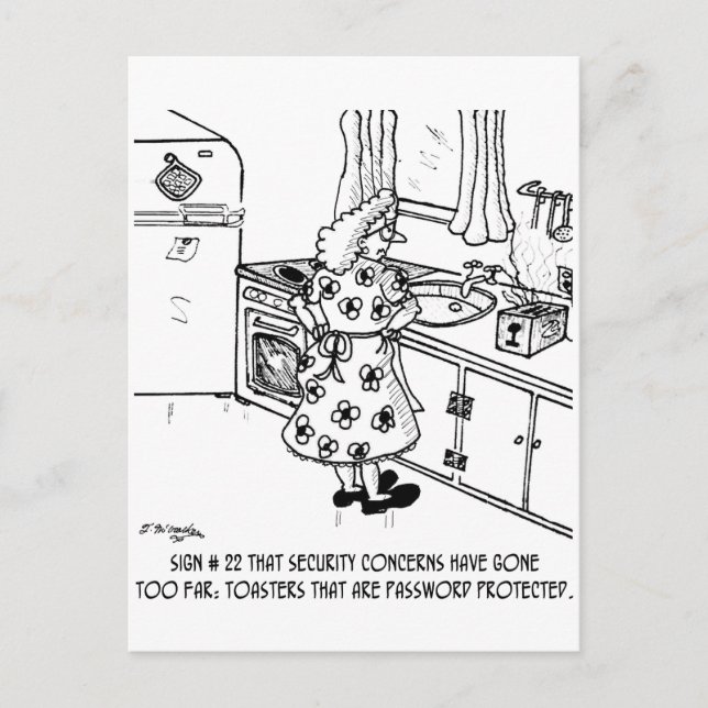 Toaster-Passwort Postkarte (Vorderseite)