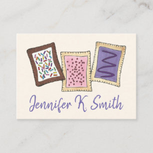 Toaster Pastries Bäckerei Bäckerei Konditorei Koch Visitenkarte