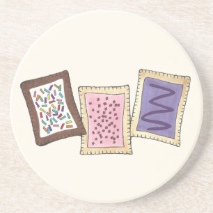 Toaster Pastries Frühstück Konditorei Junk Food Fe Sandstein Untersetzer