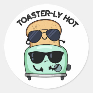 Toasterlich Heißer Lustiger Toaster-Wortwitz  Runder Aufkleber