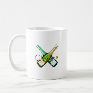 Toasting with a bottle kaffeetasse