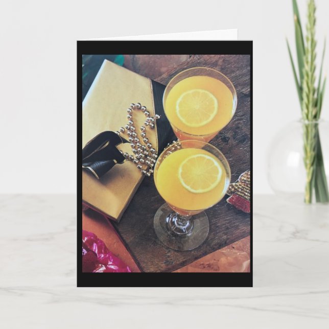 TOASTING ***YOU*** UND SENDING CHRISTMAS "CHEER" KARTE (Vorderseite)