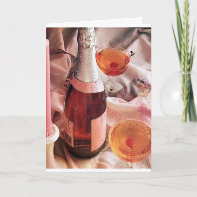 TOASTING ***YOU*** UND SENDING CHRISTMAS "CHEER" KARTE (Vorderseite)