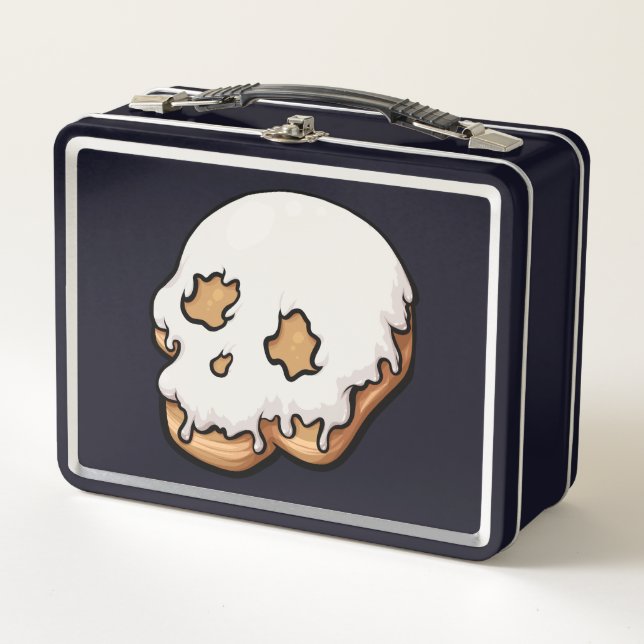 Toath Sweet Skull Doughnut Metall Brotdose (Vorderseite)