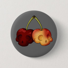 Toathly Sweet Cherry Skull Button