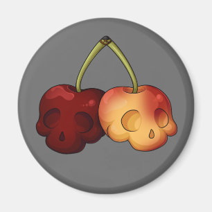 Toathly Sweet Cherry Skull Magnet