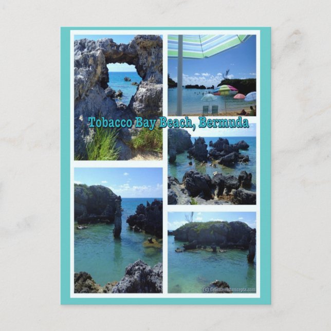Tobacco Bay Beach, Bermuda Postkarte (Vorderseite)