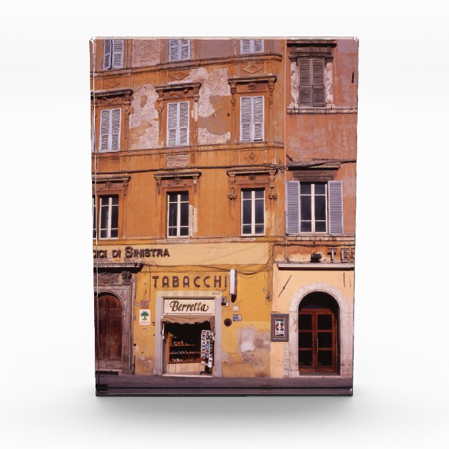 Tobacco Shop Perugia Poster Plaque Fotoblock (Vorderseite)