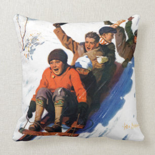 Tobagganing Kissen