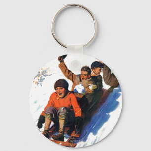 Tobagganing Schlüsselanhänger