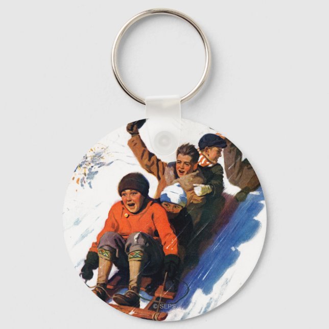 Tobagganing Schlüsselanhänger (Vorderseite)