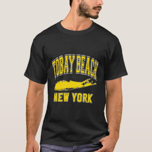 Tobay Beach Long Island Ny Varsity Style Yellow T-Shirt