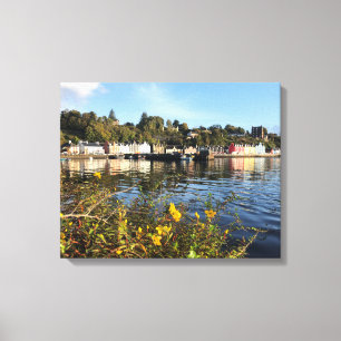 Tobermory, Insel Mull, Schottland mit Blume Leinwanddruck