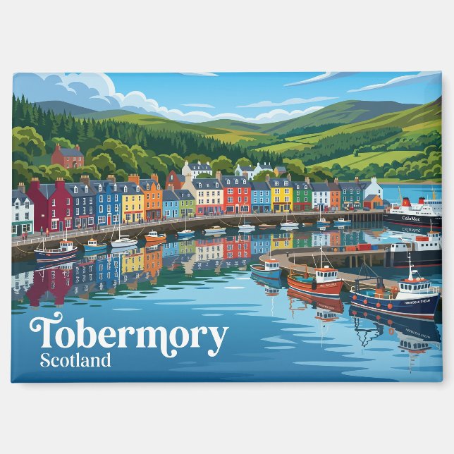 Tobermory Schottland Magnet (Vorderseite)