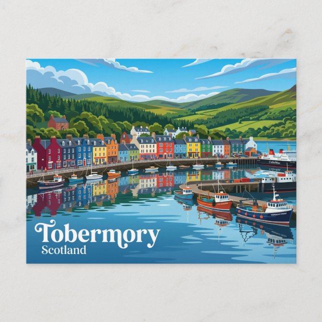Tobermory Schottland Postkarte (Vorderseite)