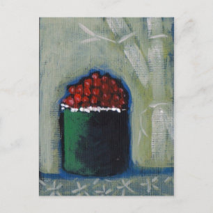 Tobiko Sushi Postkarte von Campbell Jane