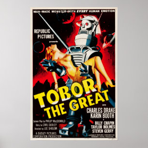 Tobor The Great Sci Fi Robots Retro Movie Poster