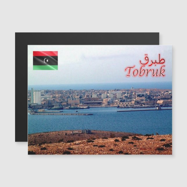 Tobruk - Libyen - Panorama - Magnetkarte (Vorne/Hinten)