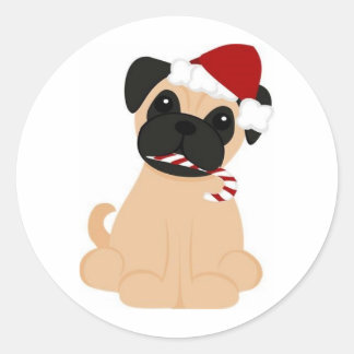 Toby the Mops Round Stickers