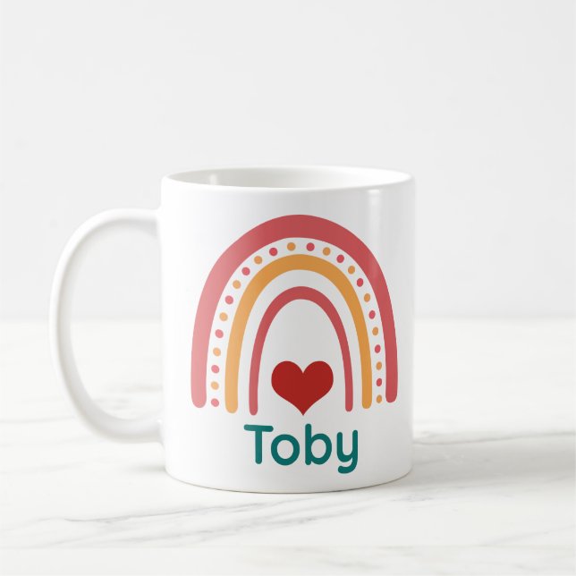 Toby Vintage Boho Regenbogen Kaffeetasse (Links)