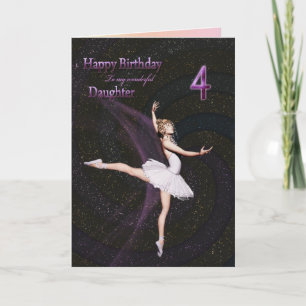Tochter 4, Ballerina Geburtstagkarte Karte