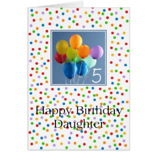 Tochter, 5. Geburtstag bunte Ballons