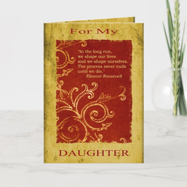 Tochter-Abschluss/Geburtstag Karte (Vorderseite)