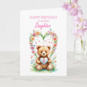 Tochter Achtjähriger Teddy Bär Karte