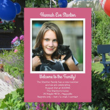Tochter Adoption Foto-Party-Einladung 