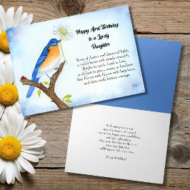Tochter Alles Gute zum April-Geburtstag mit Blaume Karte