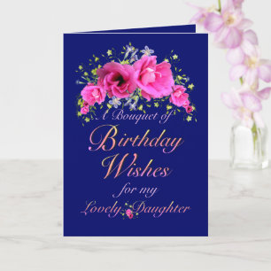 Tochter Birthday Bouquet von Blume und Wünschen Karte