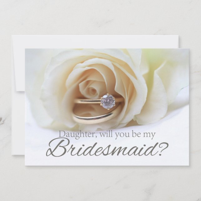 Tochter Bitte sei Bridesmaid Einladung (Vorderseite)