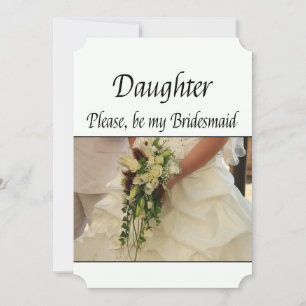 Tochter Bitte sei Bridesmaid Einladung