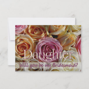 Tochter Bitte sei Bridesmaid Einladung