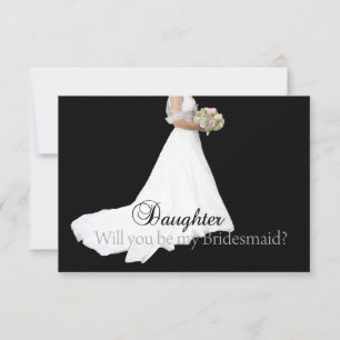 Tochter Bitte sei Bridesmaid Einladung