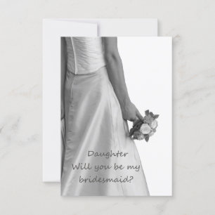 Tochter Bitte sei Bridesmaid Einladung