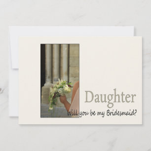 Tochter Bitte sei Bridesmaid Einladung