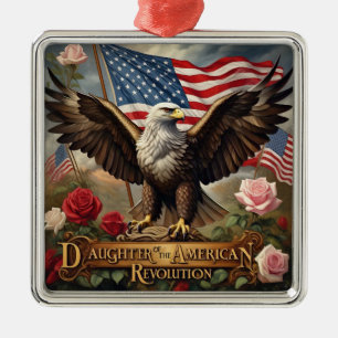 Tochter der American Revolution DAR Herz Ornament Aus Metall
