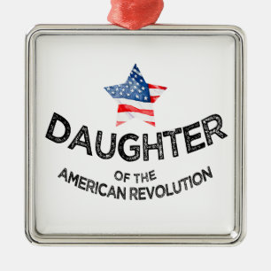 Tochter der American Revolution DAR Star Rwb Ornament Aus Metall