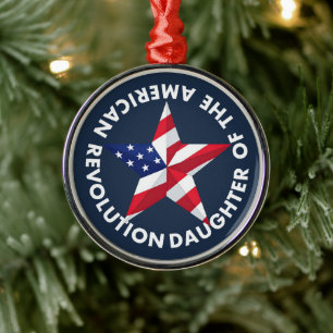 Tochter der American Revolution DAR Star USA Ornament Aus Metall