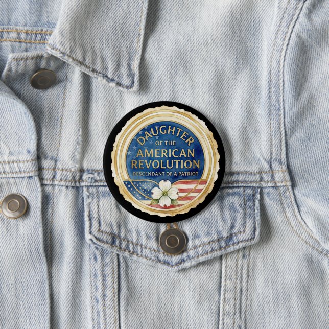 Tochter der American Revolution Patriot USA Button (Beispiel)