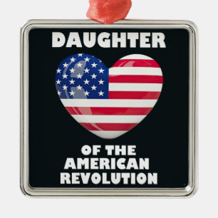 Tochter der amerikanischen Revolution DAR Herz USA Ornament Aus Metall