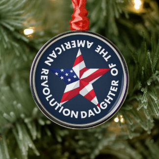 Tochter der amerikanischen Revolution DAR Stern US Ornament Aus Metall