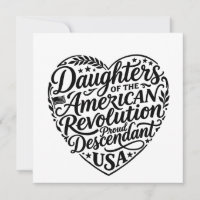Töchter der amerikanischen Revolution Herz-Design