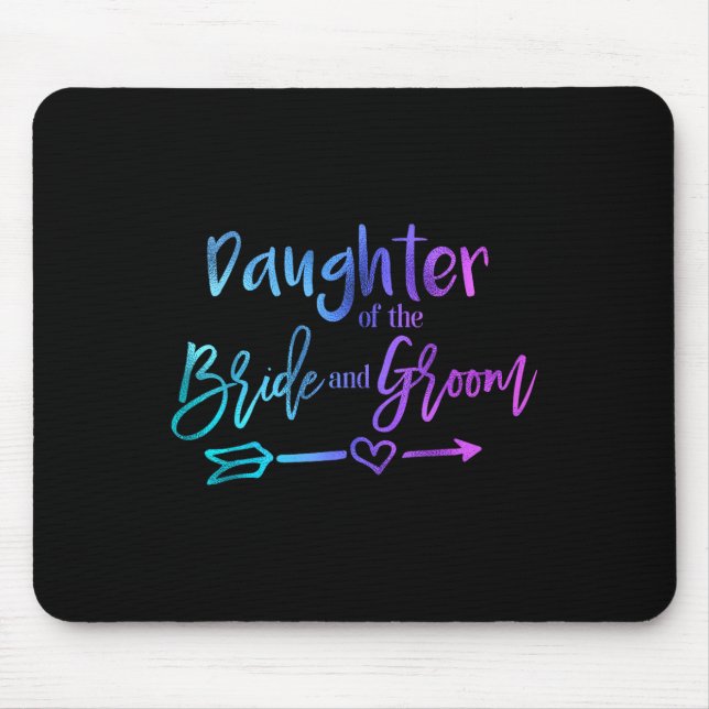 Tochter der Braut und der Groom Matching Wedding Mousepad (Vorne)