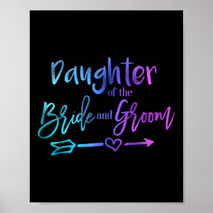 Tochter der Braut und der Groom Matching Wedding Poster